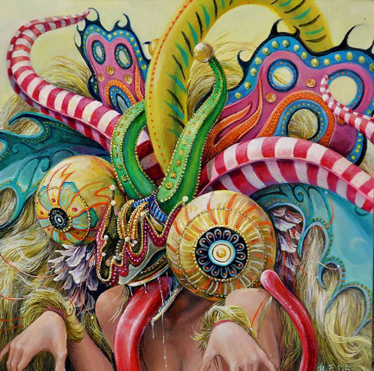 Study of a devil woman The Amazing Psychedelic Art of Hanna Faith Yata
