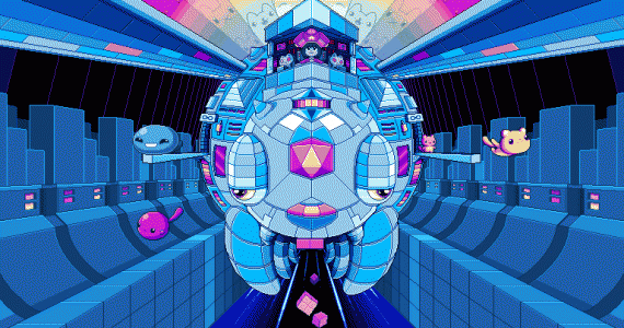 Paul Robertson Art - Otherworldly Psychedelic Pixel Art