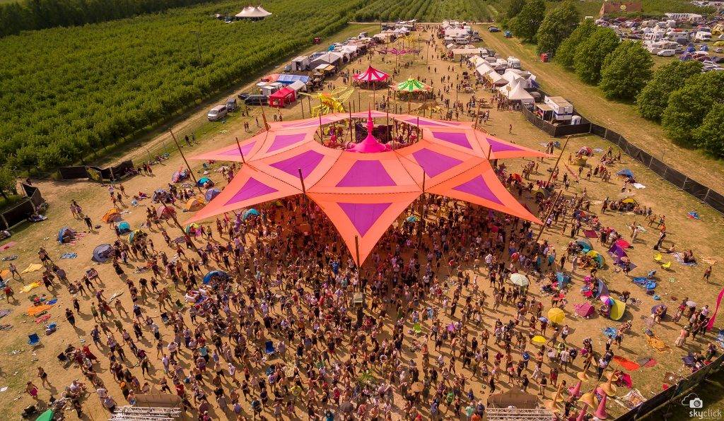 Psychedelic Experience 2016 dancefloor from air