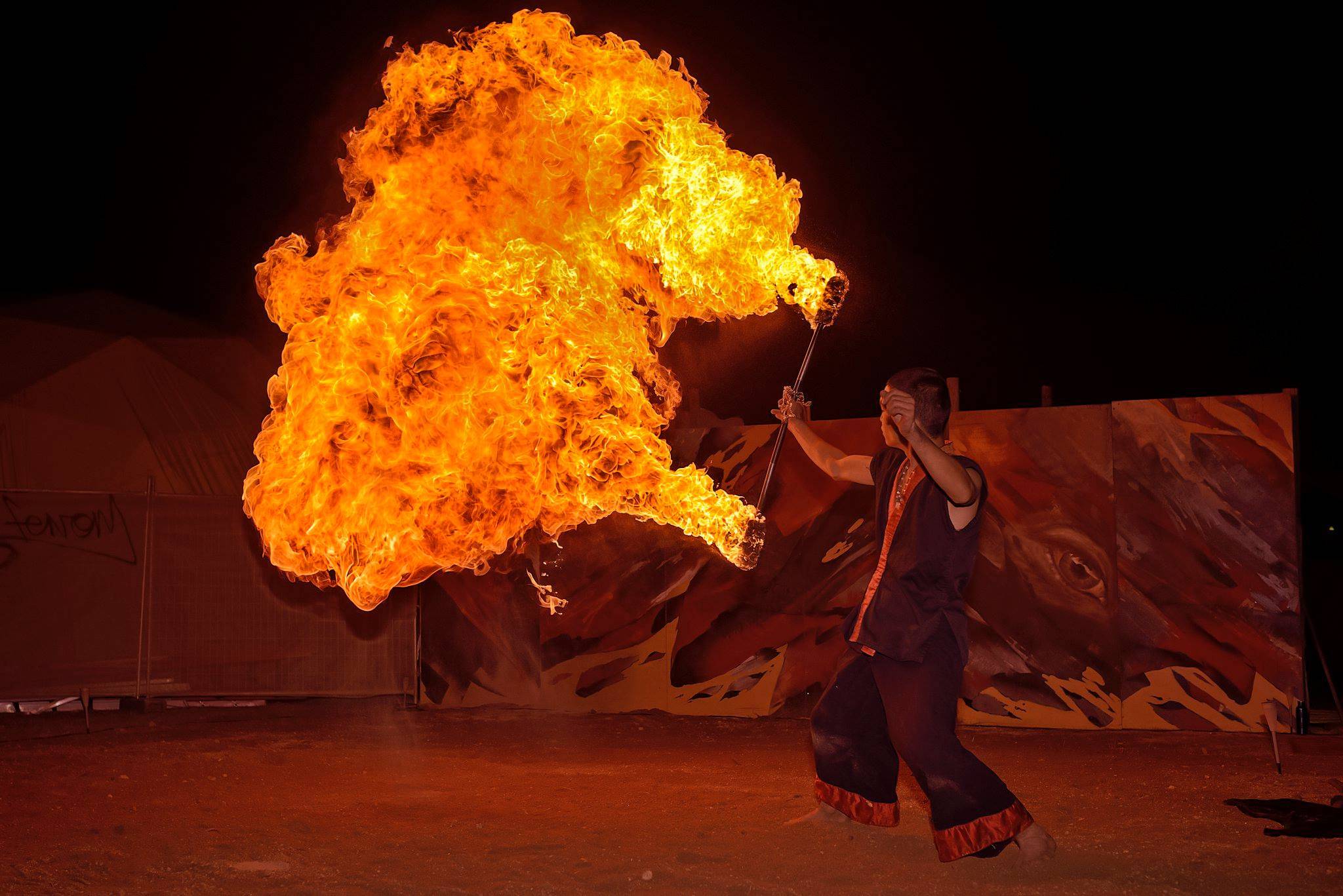 Rainbow Serpent 2015 - fire performance