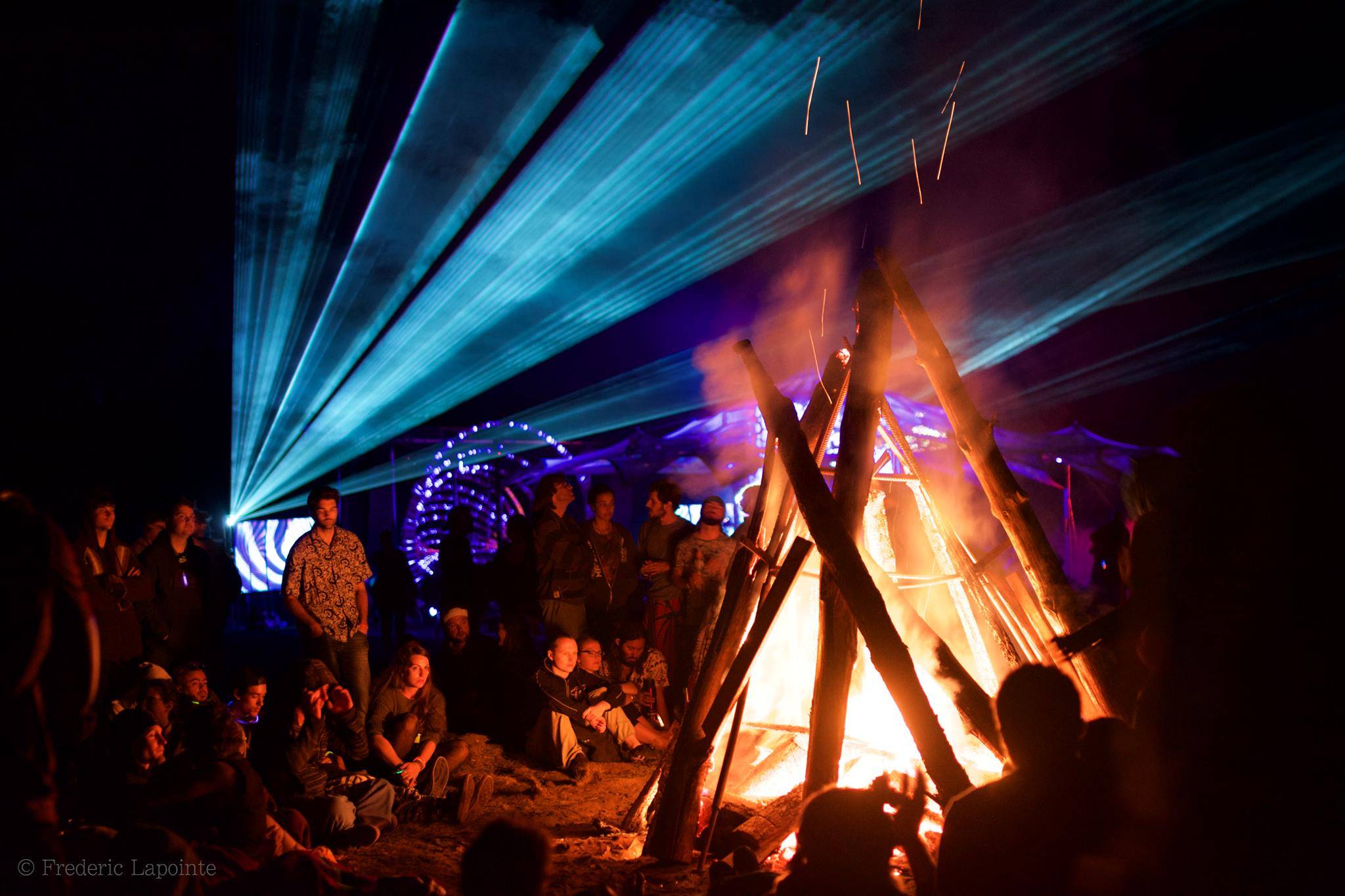 Eclipse festival 2016 gathering around fire